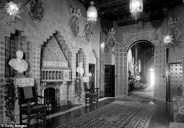 A well-decorated hallway at Mar-a-Lago in 1967, owned by Marjorie Merriweather Post