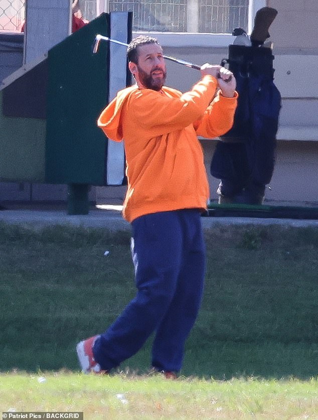 Adam Sandler steps back into his iconic role as Happy Gilmore, as seen in the first photos from the set of the highly anticipated sequel