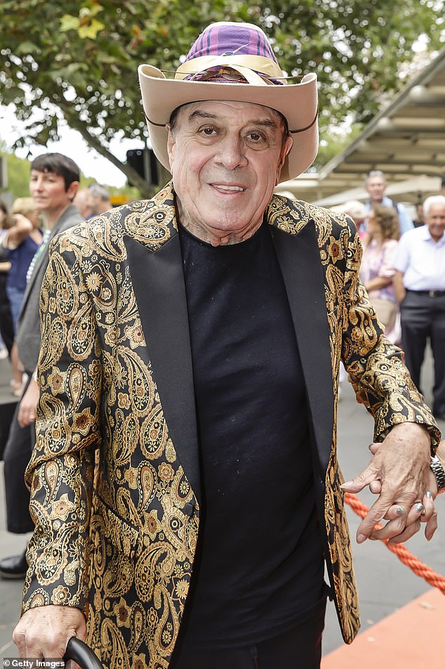 Ian 'Molly; Meldrum arrives at the State Memorial Service for Olivia Newton-John at Hamer Hall on February 26, 2023 in Melbourne