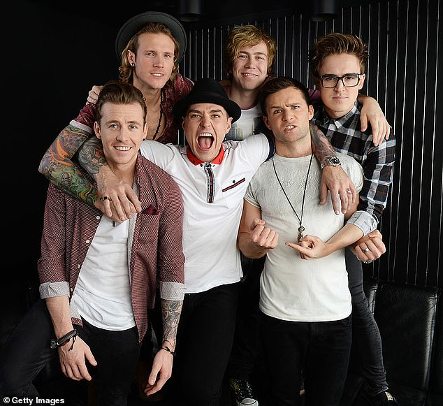 Harry's band McFly will tour next year with Busted (Danny Jones, Dougie Poynter, Matt Willis, James Bourne, Harry and Tom Fletcher of LR McBusted)