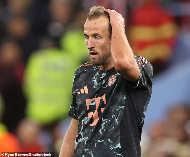 Harry Kane played blank on Wednesday evening as Bayern Munich lost 1-0 at Aston Villa