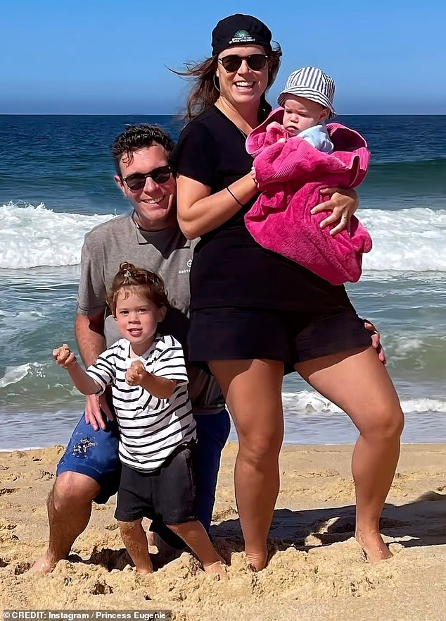 Princess Eugenie and Jack Brooksbank also own a Portuguese estate - located in the CostaTerra Golf and Ocean Club. The couple is pictured with their two children