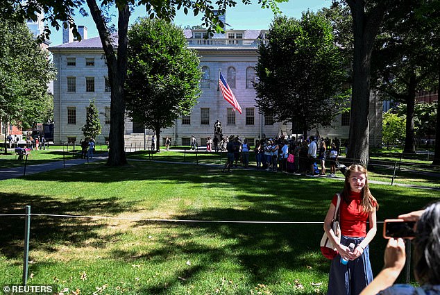 Harvard University (pictured) has seen its donations decline after a series of scandals rocked the Ivy League institution