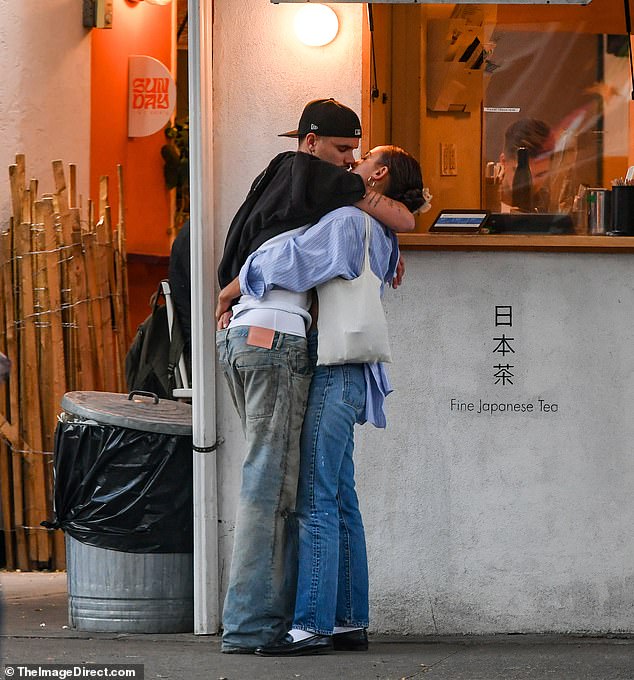 Romeo Beckham and Gray Sorrenti confirmed their romance after they were spotted in New York on a romantic walk, locking lips and embracing