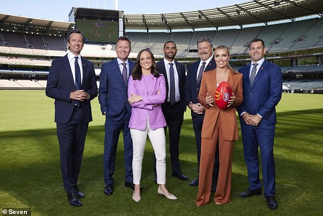 Shaun Burgoyne (pictured centre) leaves Channel 7 to join sports channel Fox Footy