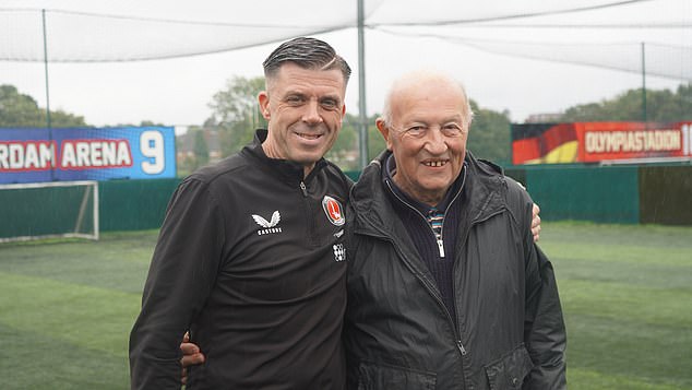 Heroic Charlton community coach Matt Phillips (left) has been reunited with Alan Ford, 78, after saving the player's life by performing CPR last summer