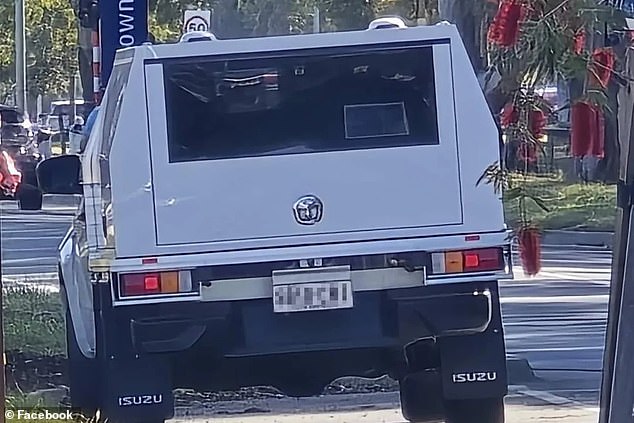 A photo of a nondescript Isuzu ute (pictured) parked on the side of a major highway in South Australia drew the ire of Australian drivers after it was shared on social media last week