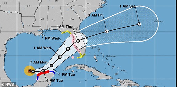 Hurricane Milton Weather Forecast Maps Monday 8am ESTNews | 13932933 Disney under fire for keeping Orlando park open despite warnings of Hurricane Milton