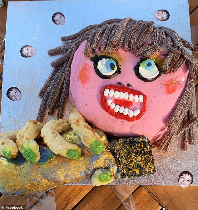 A man who made a Taylor Swift-inspired birthday cake for his niece has been roasted online for the 'terrifying' creation - as social media users joked she needs 'therapy'