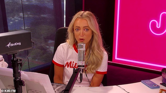 Jackie, 49, made the tearful revelation that she secretly attended the Betty Ford Clinic in November 2022 as she read an extract from her new book to her co-host on their KIIS FM radio show