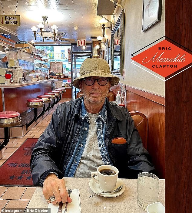 Iconic rocker, 79, who dated Davina McCall and has almost 100 singles to his name, shared a new photo from an American restaurant on Instagram on Friday - but can YOU guess who it is?