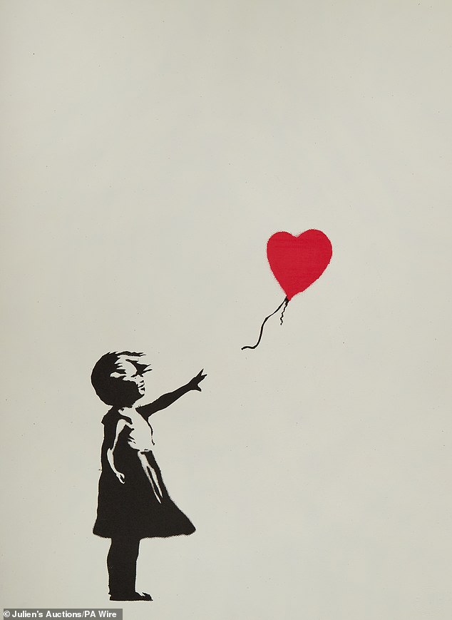 A print of Banksy's now famous Girl With Balloon could fetch £60,000 when it goes under the hammer this week