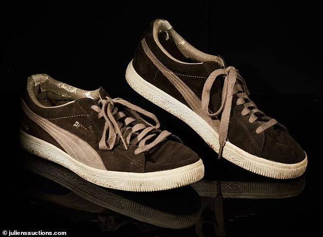 A pair of Banksy's Puma sneakers are among more than 170 lots up for auction in Los Angeles