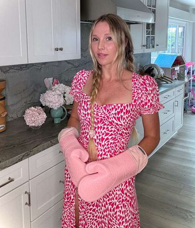 Viral 'tradwife' Gretchen Adler (pictured) has revealed how her 'ancestral diet' keeps her and her family in good shape and prevents them from getting sick