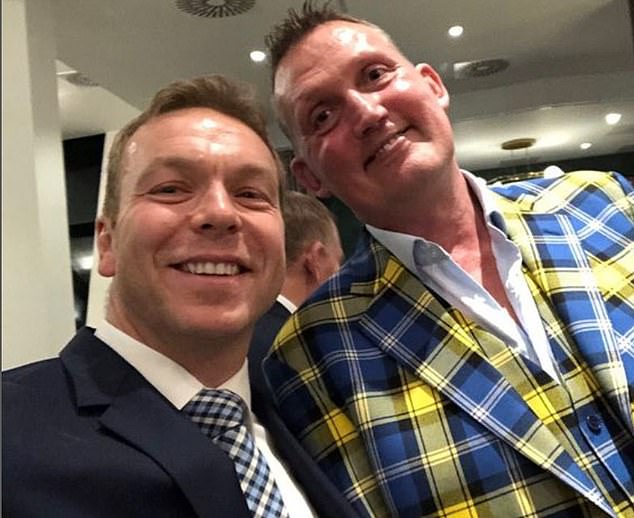 Sir Chris Hoy enjoys the company of the late, great Doddie Weir, who battled ALS