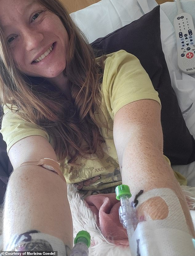 Marlaina Goedel (pictured here), 30, was just five years old when she was diagnosed with type 1 diabetes, which left her constantly worried about waking up the next day. She has now been cured with an islet cell transplant