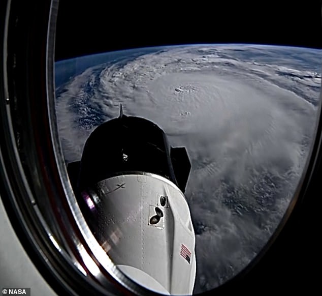 The footage, taken by an astronaut, illustrates the enormous size of the hurricane as it barrels towards the US coast, threatening a once-in-a-century direct hit on Tampa and St Petersburg, Florida.