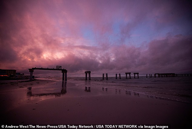 Florida residents have shared photos and videos of unusual, bright purple skies over the state as Hurricane Milton approached