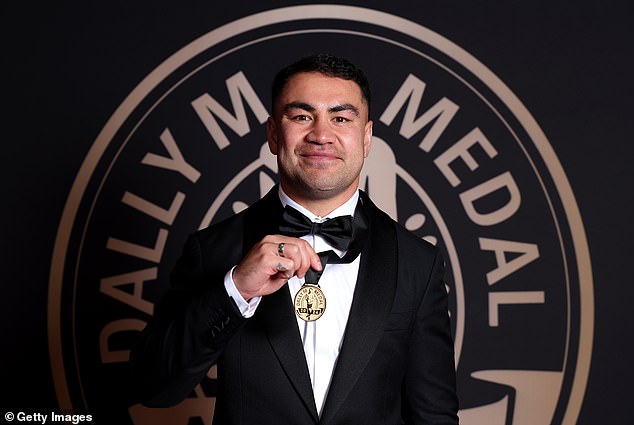 Jahrome Hughes won the Dally M player of the year award at a glittering ceremony in Sydney on Wednesday evening