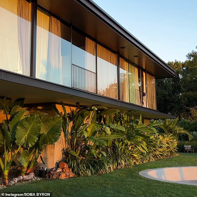 The stunning Byron Bay retreat from Nicole Kidman's hit series Nine Perfect Strangers has hit the market. The boutique wellness getaway is surrounded by dense bushland and features 10 bedrooms and 10.5 bathrooms. (Pictured)