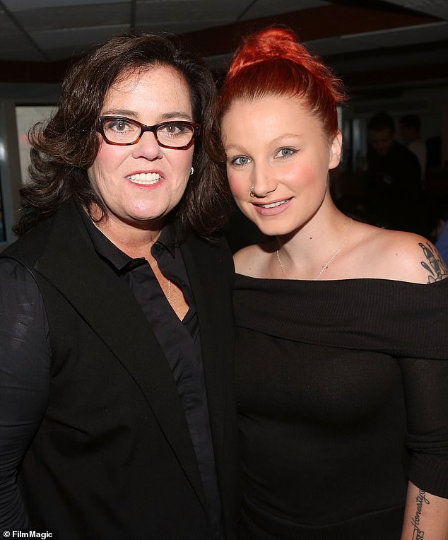 Rosie O'Donnell, 62, has opened up about her daughter's battle with drug addiction. The couple is pictured here in 2016