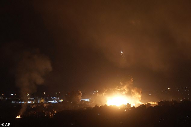 The airstrike on Thursday evening during heavy bombardment of southern Beirut took place as Safieddine held a secret meeting with other Hezbollah leaders. (Flames rise from Israeli airstrikes in Dahiyeh, Beirut, Lebanon)