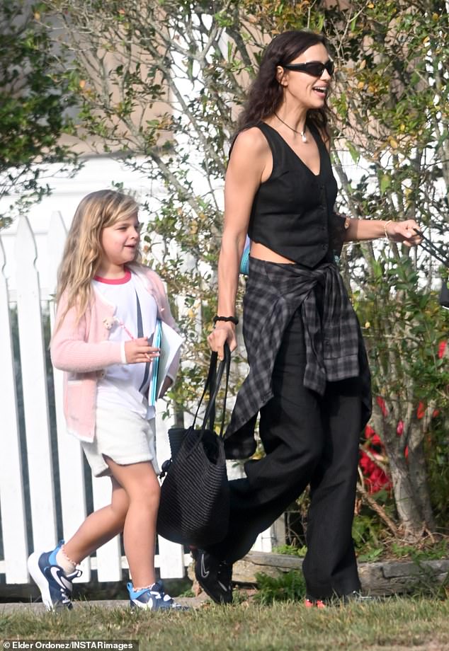 Irina Shayk spent quality time with her young daughter, whom she shares with ex-boyfriend Bradley Cooper, this weekend as they headed to a pumpkin shop in The Hamptons