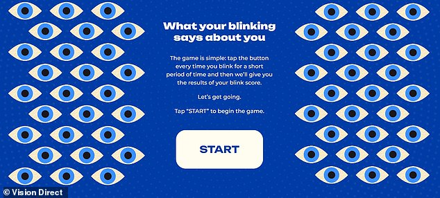 A new test from Vision Direct shows exactly how many times you blink per minute – and how this compares to the rest of the country