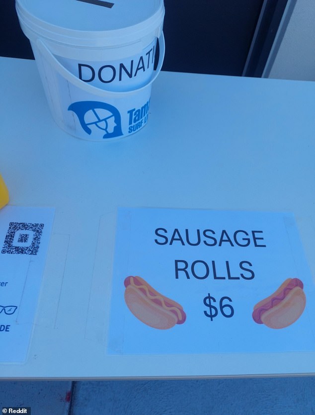 Australians were furious after visitors to Tamarama Beach were charged as much as $6 (pictured) for sausage rolls on Saturday