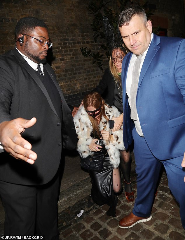 Isla Fisher suffered a nasty fall in London on Friday evening as she left The Chiltern Firehouse's 10th anniversary party