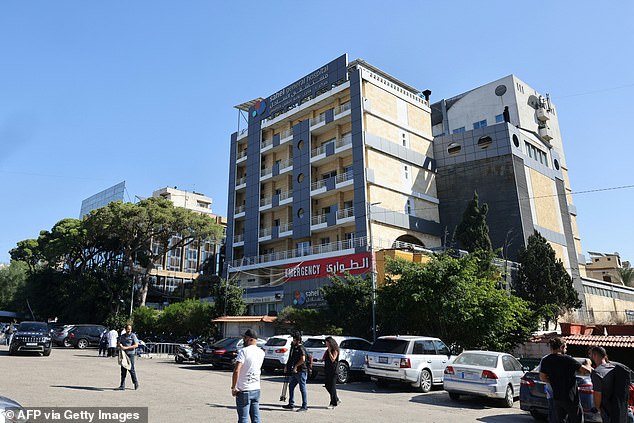 The hospital is located in the southern suburbs of the Lebanese capital, in an area known as a Hezbollah stronghold.