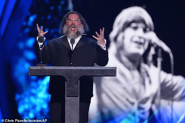 Jack Black seemed absolutely overjoyed to introduce Ozzy Osbourne to the Rock Hall