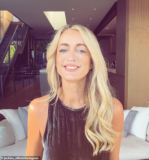 Jackie 'O' Henderson (pictured) has turned up the heat by sharing a gallery of stunning photos on social media as she prepares to hit the town to celebrate the release of her memoir.