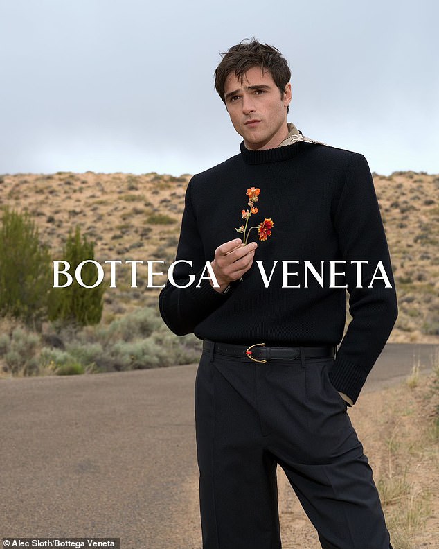 Jacob Elordi showed off his striking looks in a new photo spread for luxury fashion house Bottega Veneta