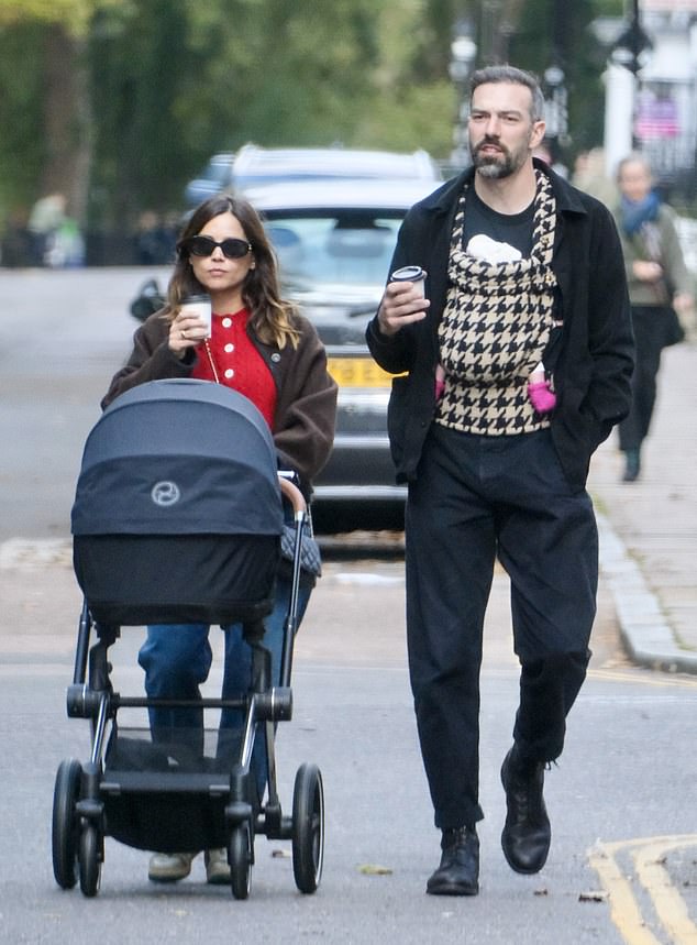 Jenna Coleman has welcomed her first child with boyfriend Jamie Childs, as the new parents took their little one on a walk around North London this weekend