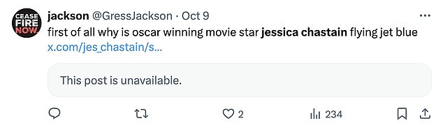 But other critics took a more derisive tone, such as one who questioned why she flew JetBlue, which was originally a budget airline.