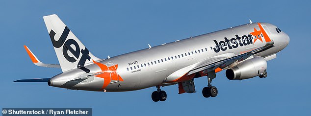 The flight was heading to Bali from Adelaide but had to turn around due to broken toilets (photo a stock photo of a Jetstar plane)