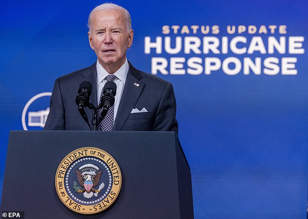 President Joe Biden ended his brief news conference briefing the nation on the federal hurricane response by telling Donald Trump to 