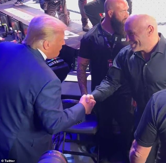 Rogan said in 2022 that he would never have Trump on his podcast for fear it would help his campaign. The two were seen here in July last year