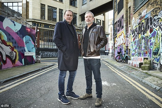 Phil Glenister (left) and John Simm (right) on ITV's DNA Journey, which airs on October 9