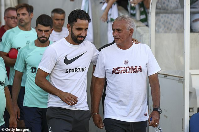 Jose Mourinho gave his verdict on Man United goalkeeper Ruben Amorim, left, earlier this year