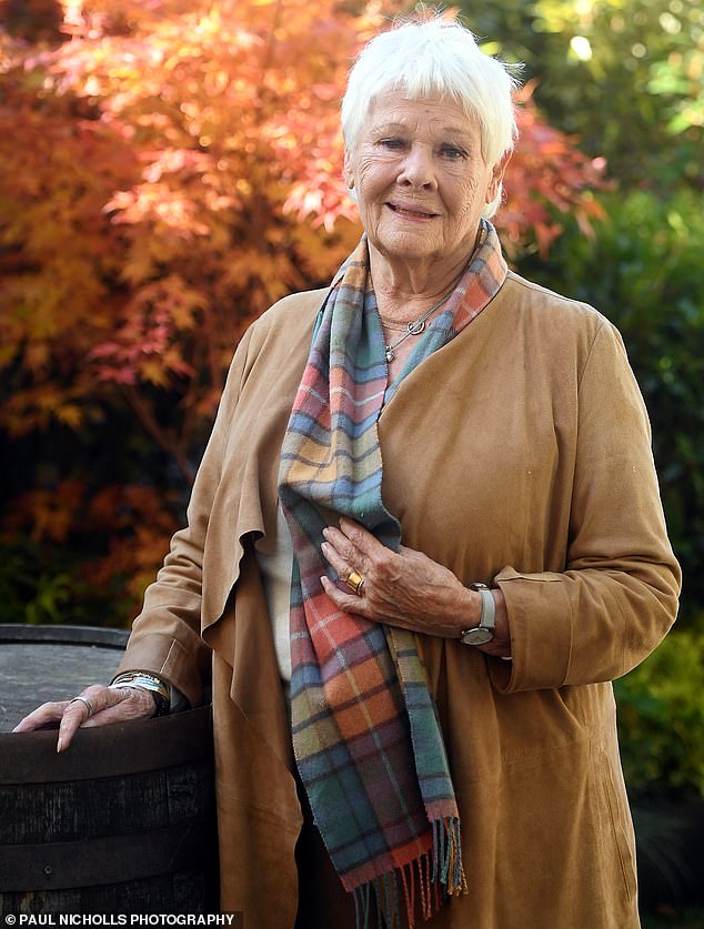 Dame Judi Dench at the Cheltenham Literature Festival in Gloucestershire on Saturday 5 October 2024