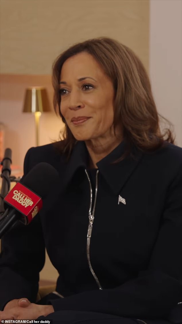 Vice President Kamala Harris again defended herself for not having biological children during a podcast interview on Call Her Daddy