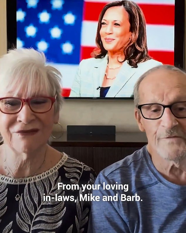 Doug Emhoff's mother and father posted a video to social media of a poem they wrote for daughter-in-law Kamala Harris' 60th birthday