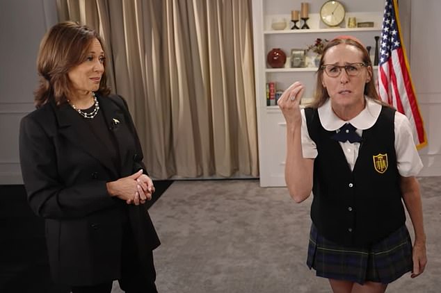 Kamala Harris skipped the Al Smith dinner, but submitted a three-and-a-half-minute video with the help of SNL star Molly Shannon as her character Mary Katherine Gallagher