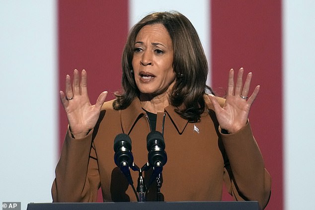 A protester demanding an end to the war in Gaza derailed the start of Kamala Harris' speech at a campaign event with Michelle Obama on Saturday