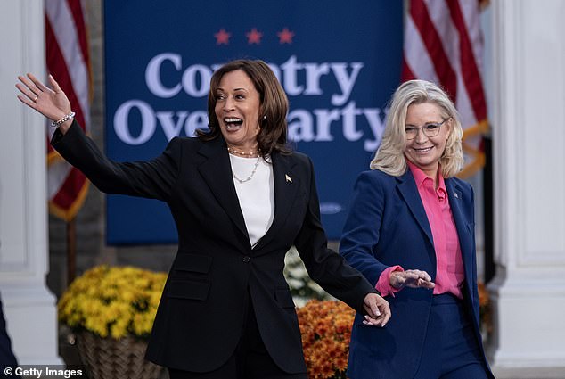 Vice President and Democratic presidential candidate Kamala Harris is eloping with former U.S. Rep. Liz Cheney