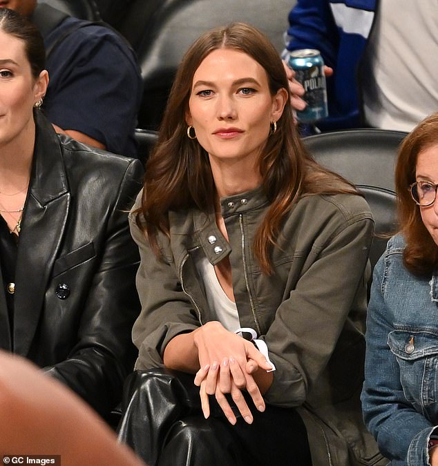 Karlie Kloss attended the New York Liberty vs Las Vegas Aces basketball game at the Barclays Center in New York City on Tuesday