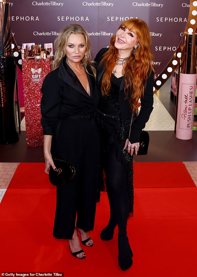 Kate Moss flew to Paris on Tuesday to support her best friend, Charlotte Tilbury