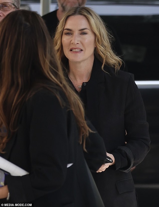 Kate Winslet looked chic as she stepped out in Sydney on Tuesday. The British actress, 49, was spotted leaving Nova radio studios wearing an all-black ensemble. Pictured